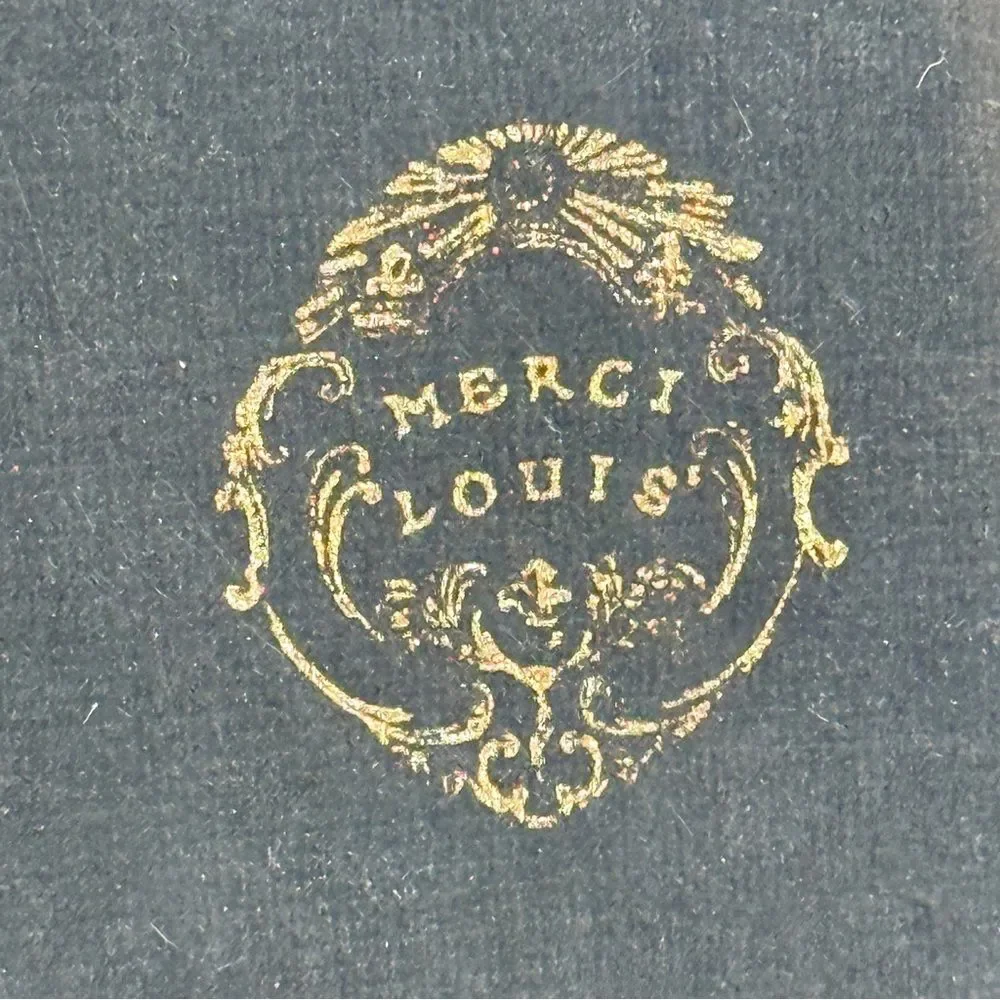 Merci Louis France Black Gilded Paper 4x6 Frame